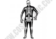 Halloween Black Skeleton Costume